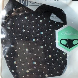 NIB Crystal Rhinestone Reusable Fashion Face Mask